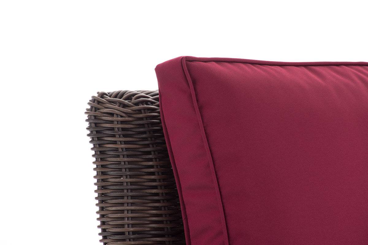 3er Sofa San Fernando Rubinrot braun-meliert-3