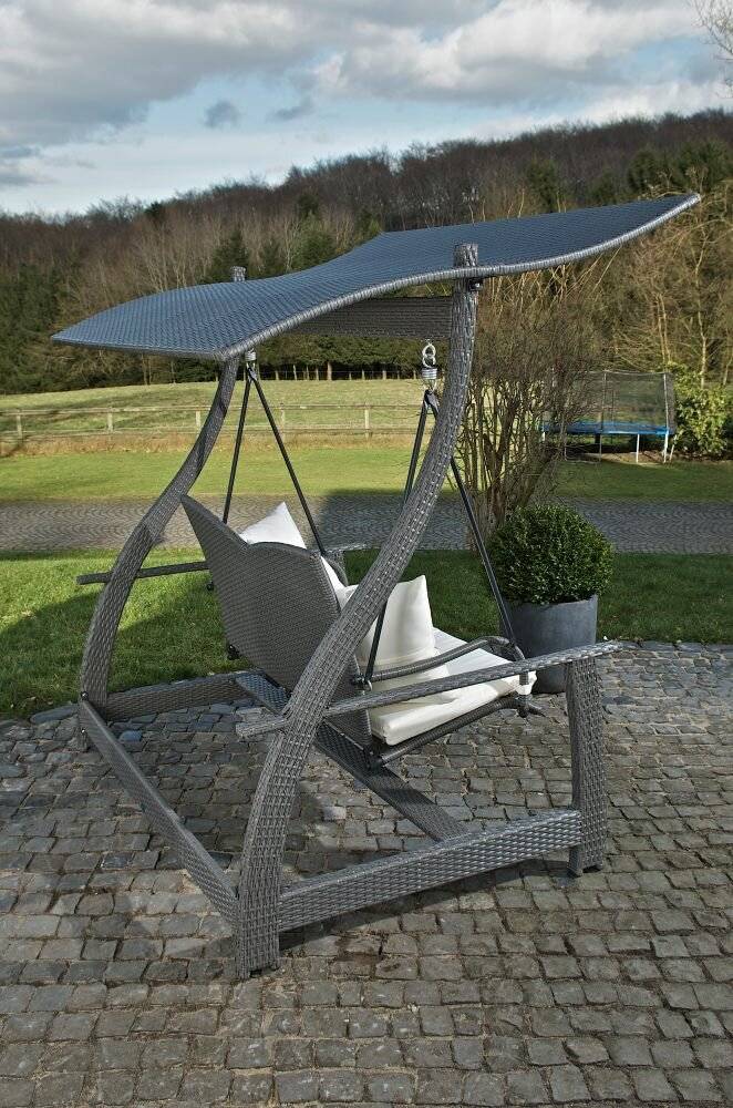2er Hollywood Schaukel Ocean grau-4