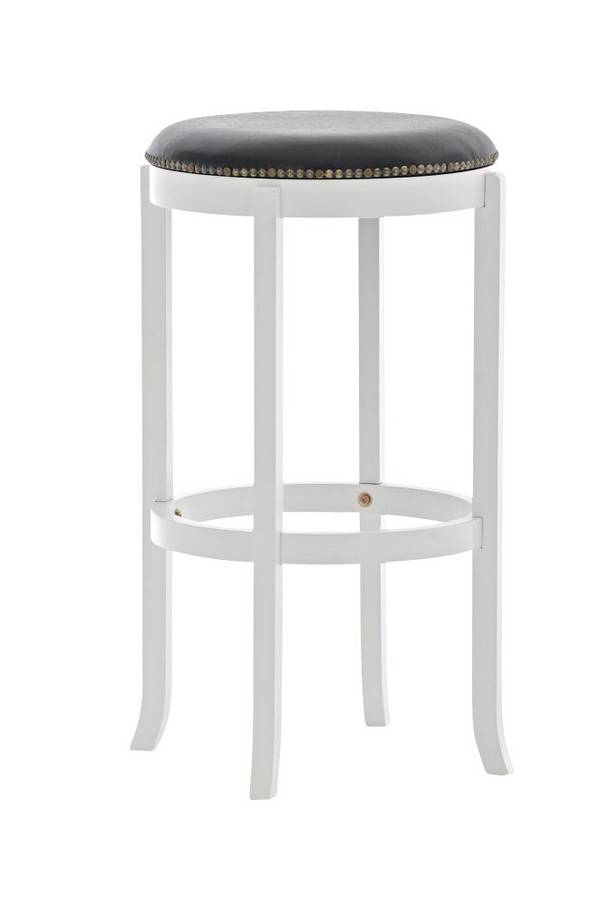 Hocker Cleve weiß/schwarz