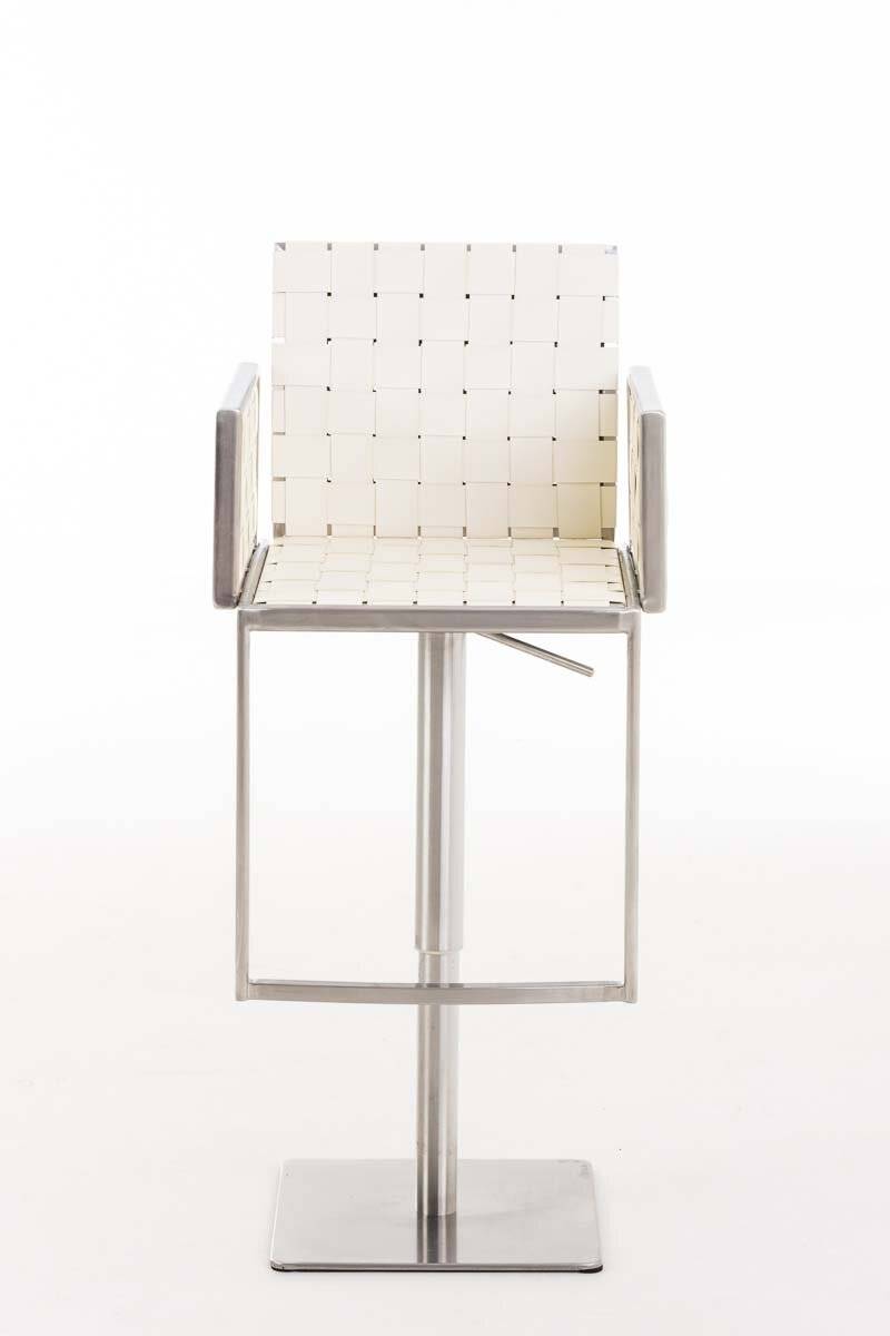 Barhocker Moskau Edelstahl weiß-1