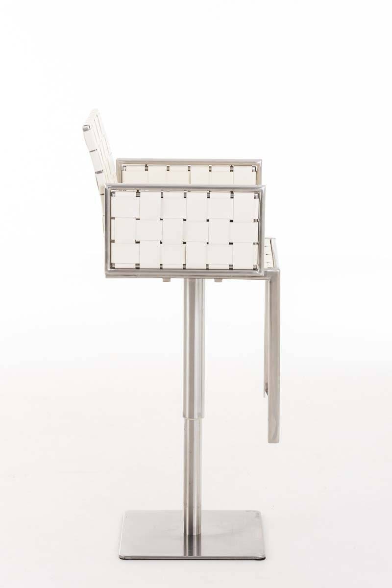 Barhocker Moskau Edelstahl weiß-2