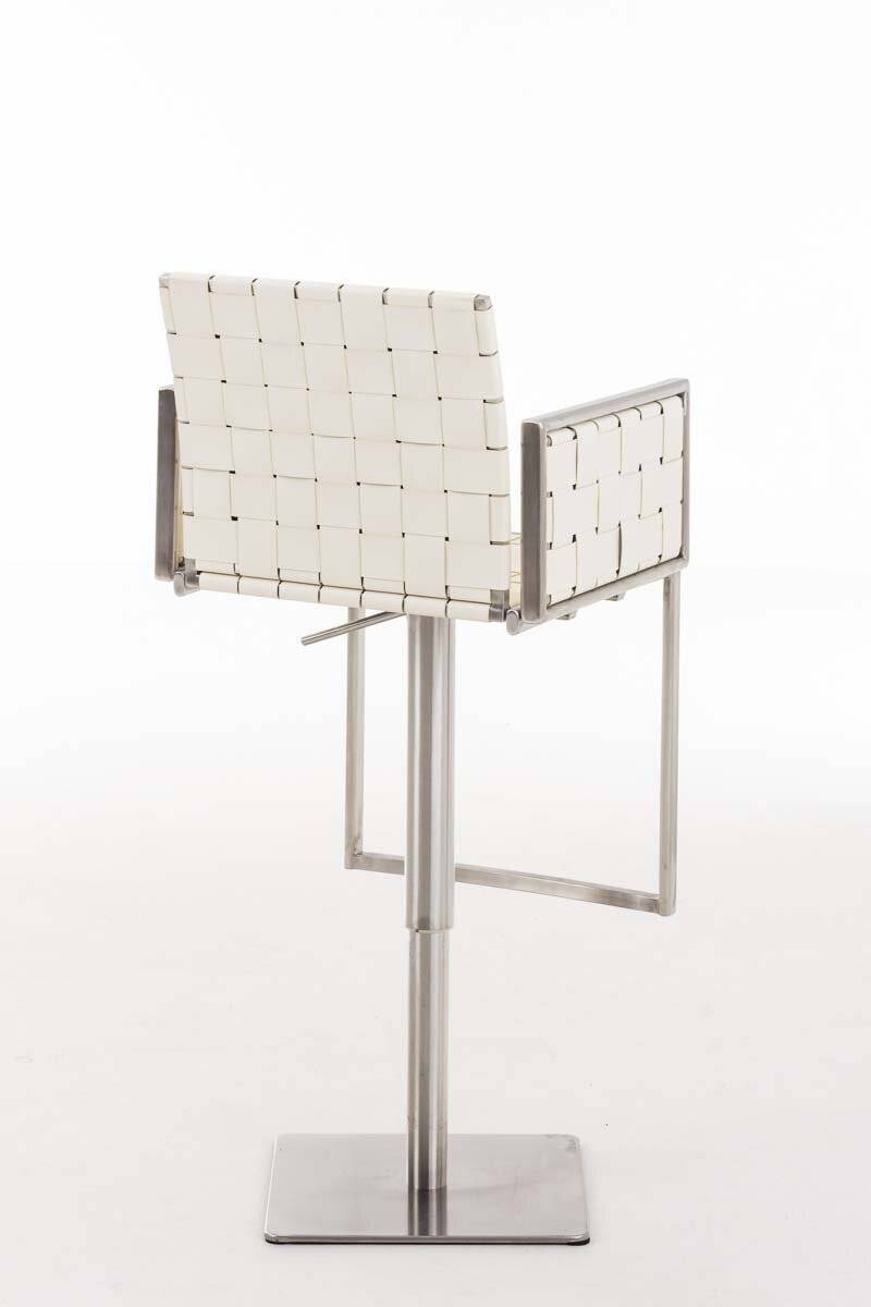 Barhocker Moskau Edelstahl weiß-3