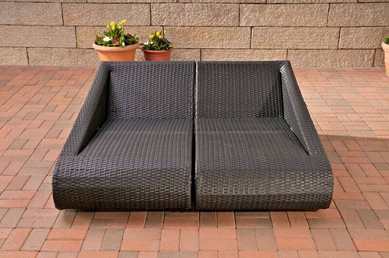 Loungbett Malta schwarz-3