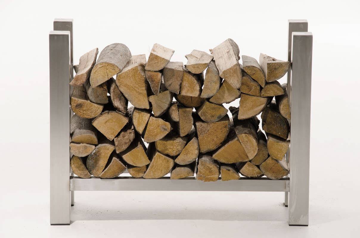 Kaminholzständer Medya eckig 30x80x60 edelstahl-1