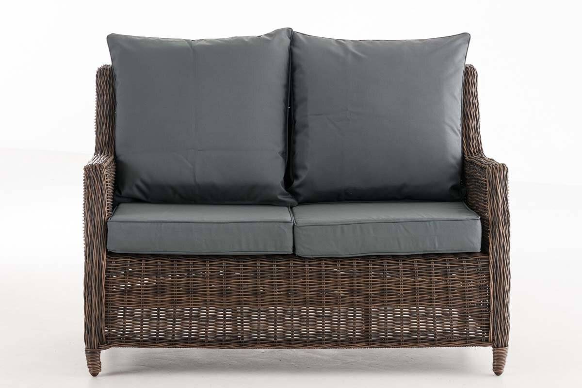 2er Sofa Montero Eisengrau braun-meliert-1