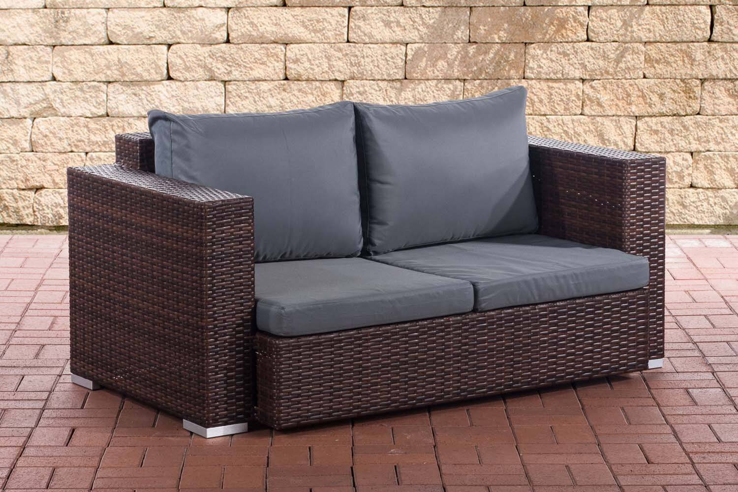 2er Sofa Provence / Sunset Eisengrau braun-meliert-0