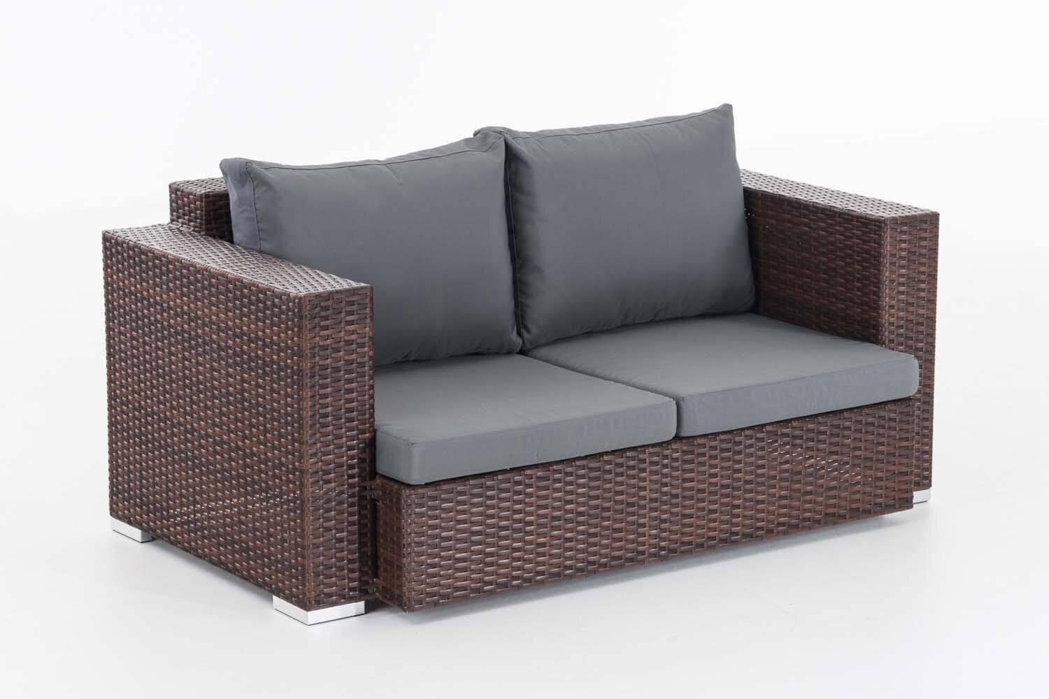 2er Sofa Provence / Sunset Eisengrau braun-meliert-1