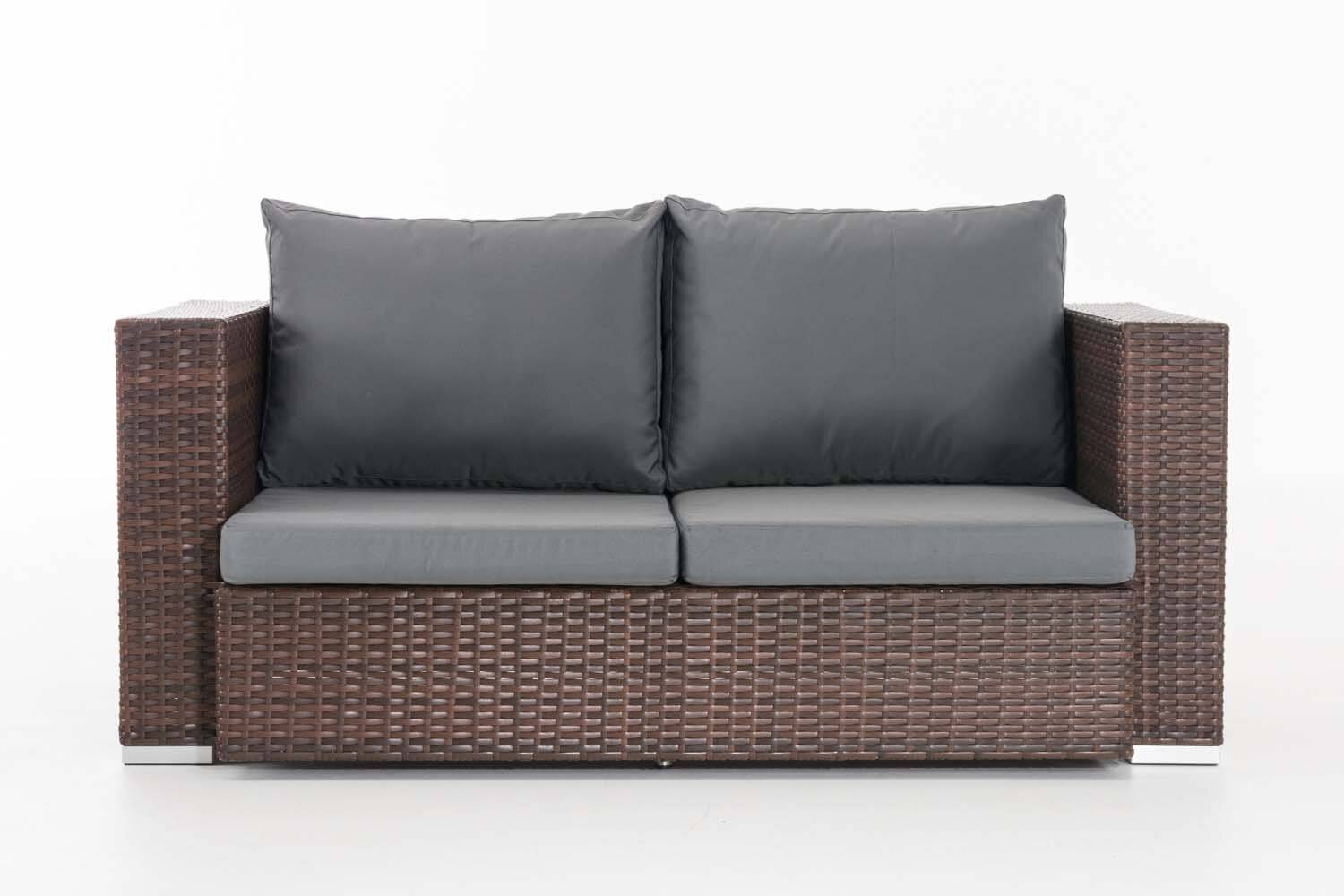 2er Sofa Provence / Sunset Eisengrau braun-meliert-2
