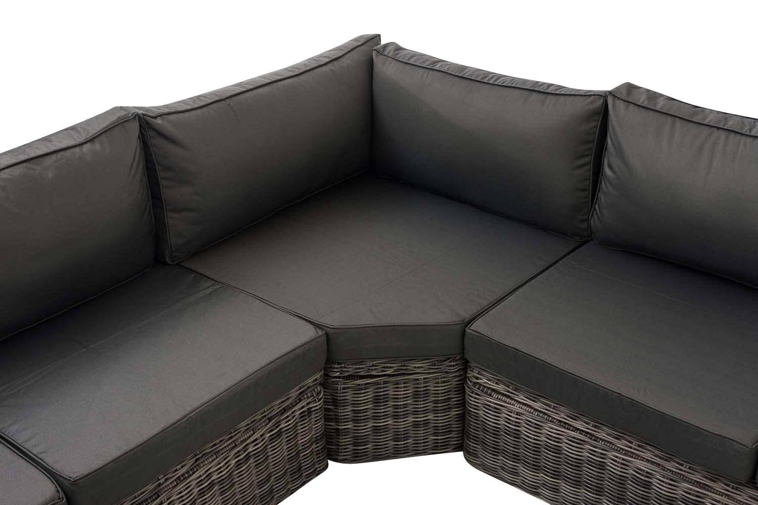 Ecksofa Tibera 5mm anthrazit grau-meliert-1