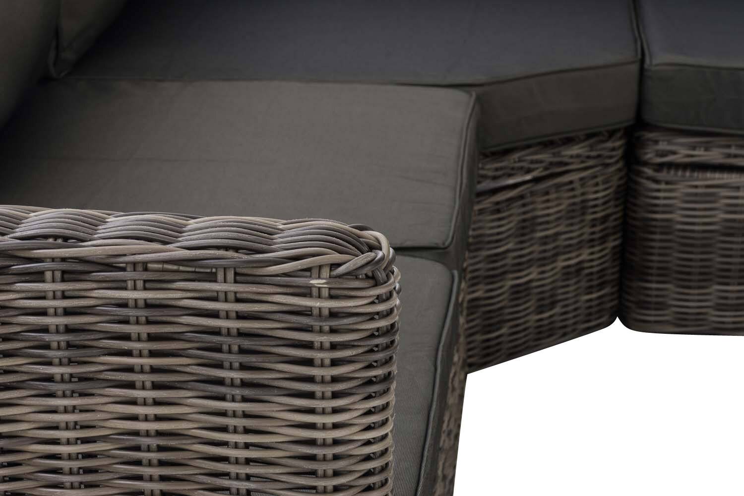 Ecksofa Tibera 5mm anthrazit grau-meliert-2