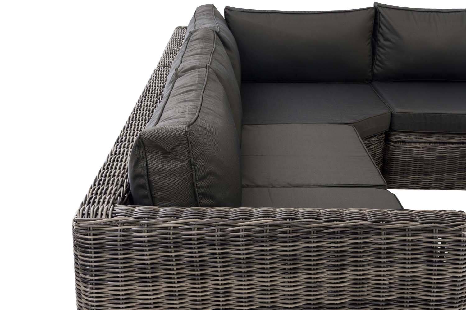 Ecksofa Tibera 5mm anthrazit grau-meliert-3