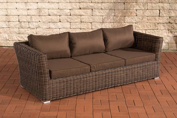 3er Sofa Mandal Terrabraun braun-meliert