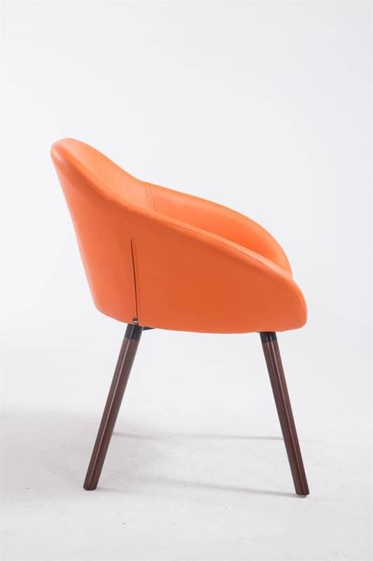 Besucherstuhl Hamburg Kunstleder Walnuss orange-2
