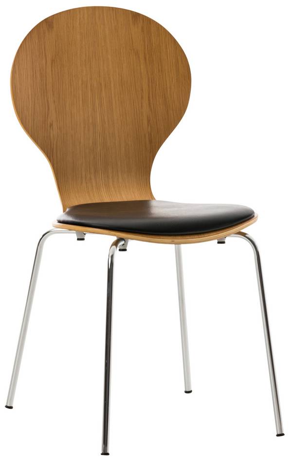 Besucherstuhl Diego PVC eiche/schwarz