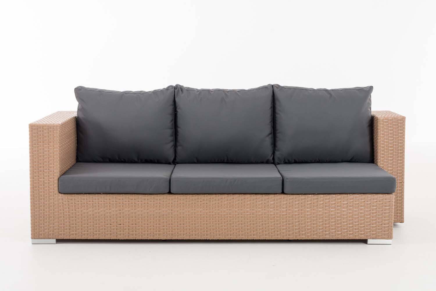 3er Sofa Provence eisengrau sand-2
