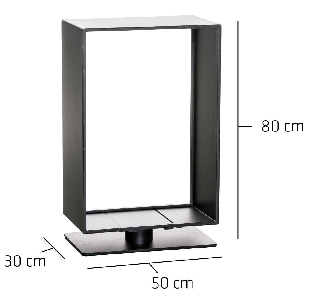Kaminholzständer Basil 30x50x80 schwarz-matt-2