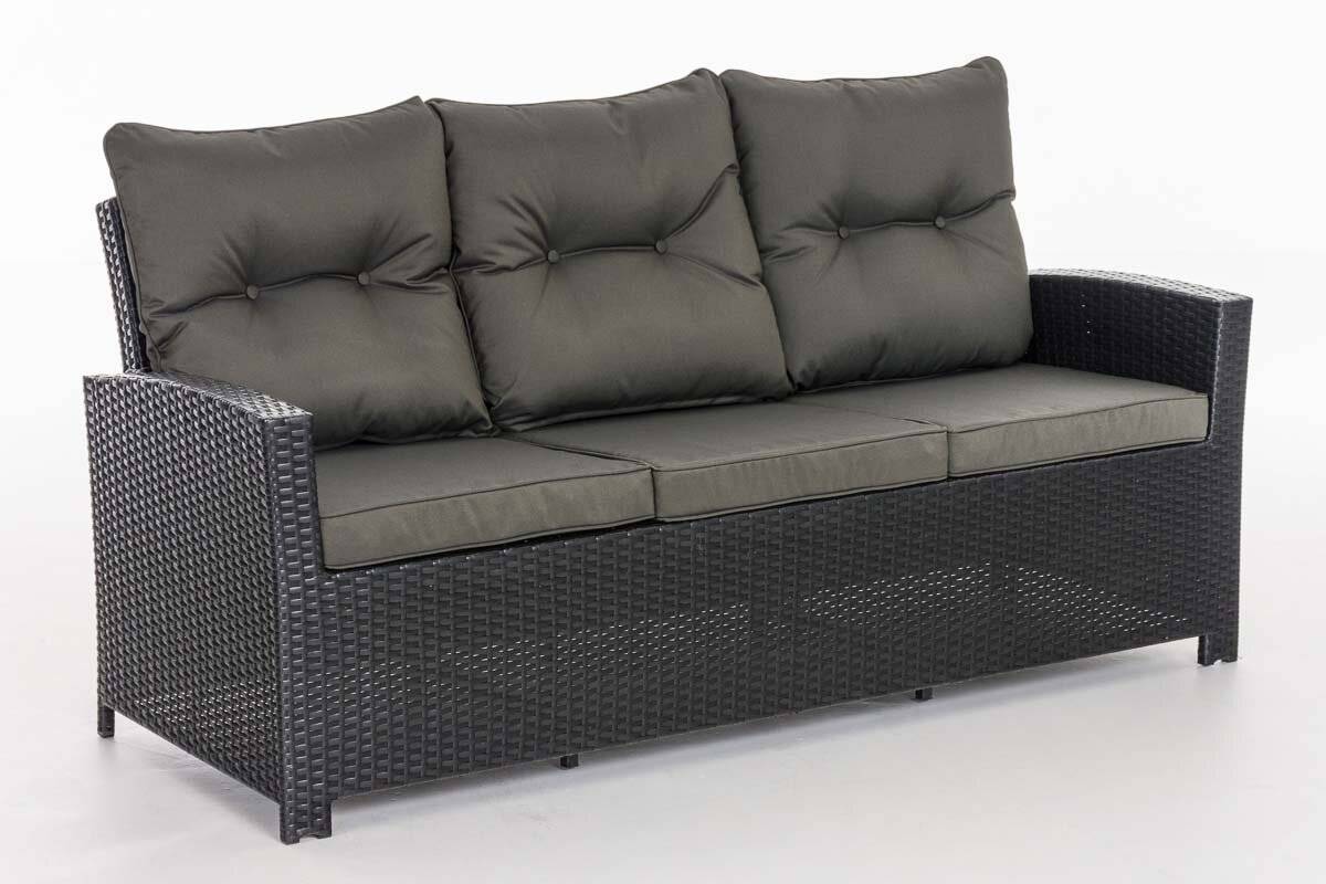 Sofa 3er Fisolo Anthrazit schwarz-1