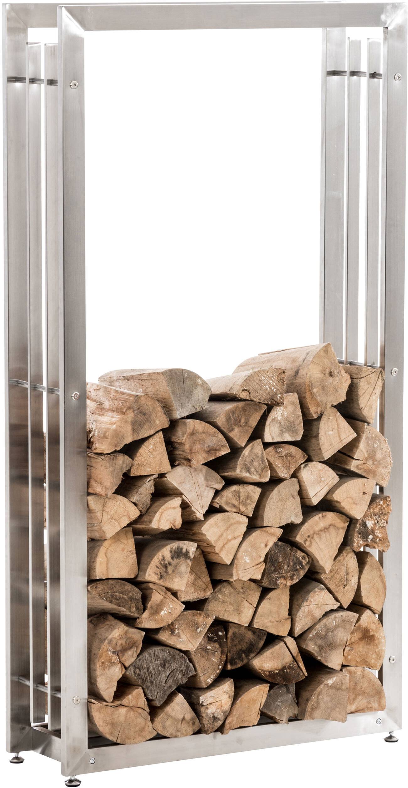 Kaminholzständer Skadi 25x100x150 edelstahl-0