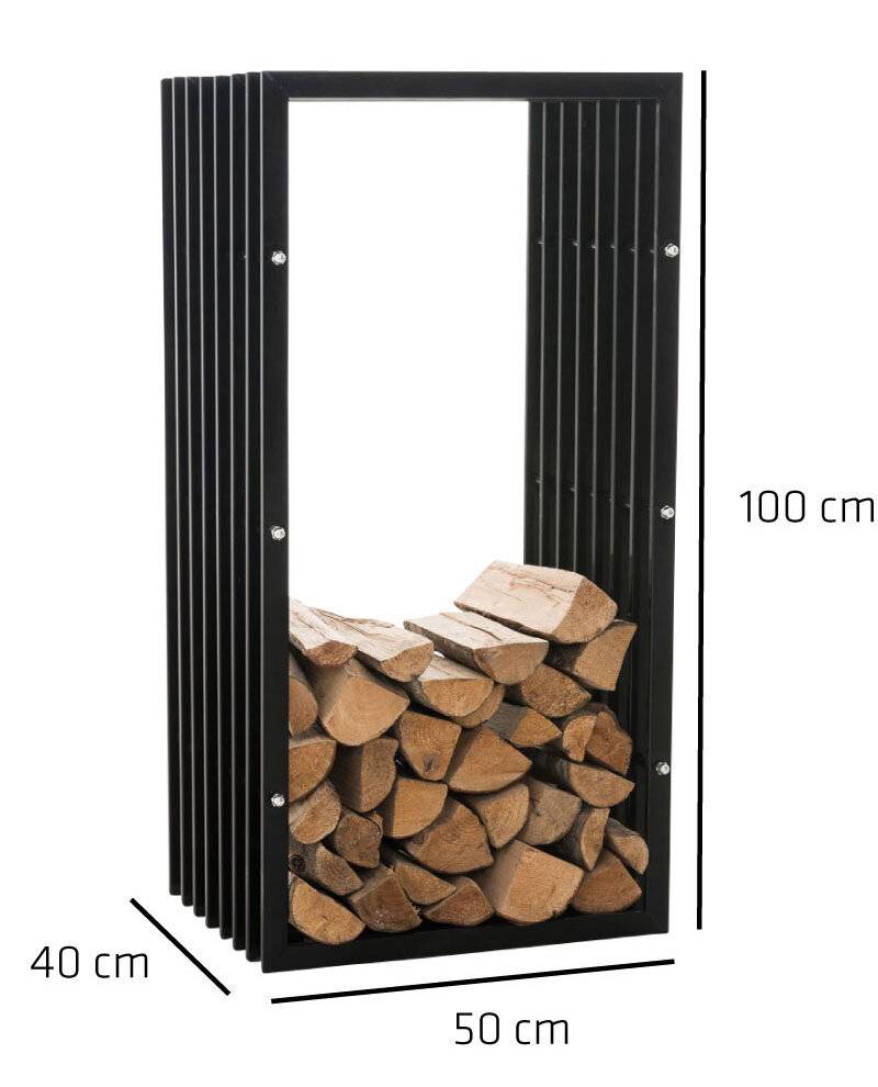 Kaminholzständer Irving V2 40x50x100 schwarz-0
