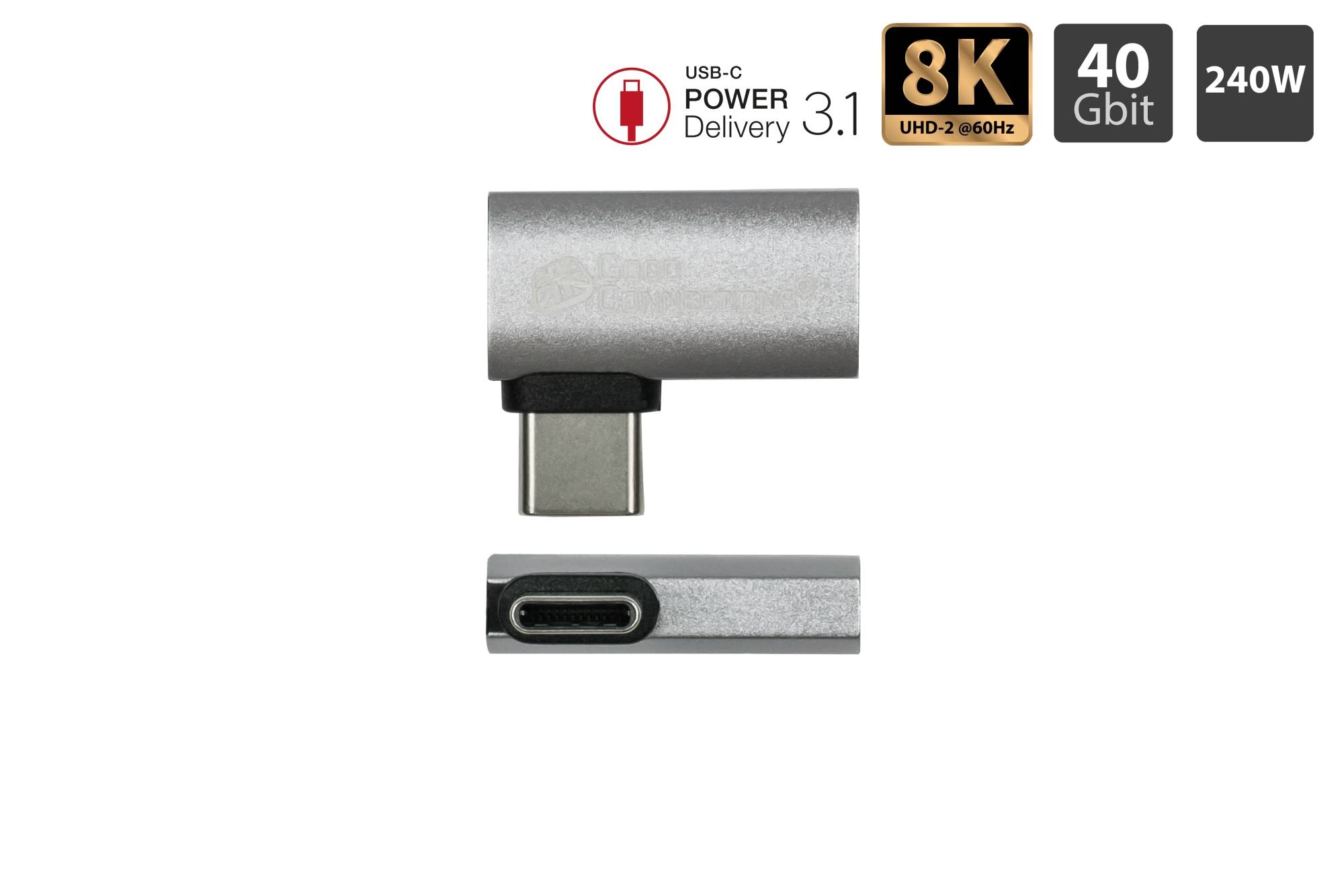 Good Connections USB 4.0 Gen.3x2 Winkeladapt. USB-C - Adapter - Digital/Daten-2