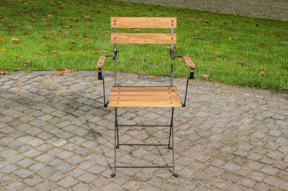 Klappstuhl Raya Eisen/Teak schwarz-1