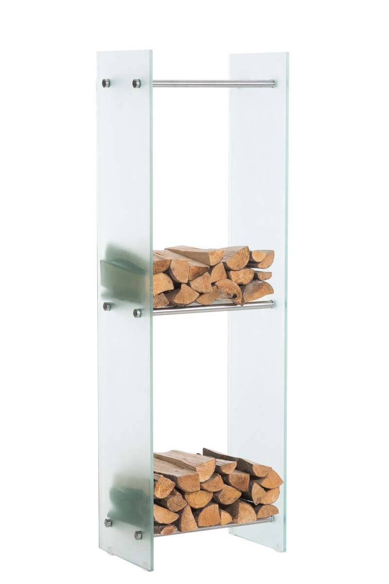 Kaminholzständer Dacio Milchglas 35x50x140 cm (6-Loch) edelstahl-0