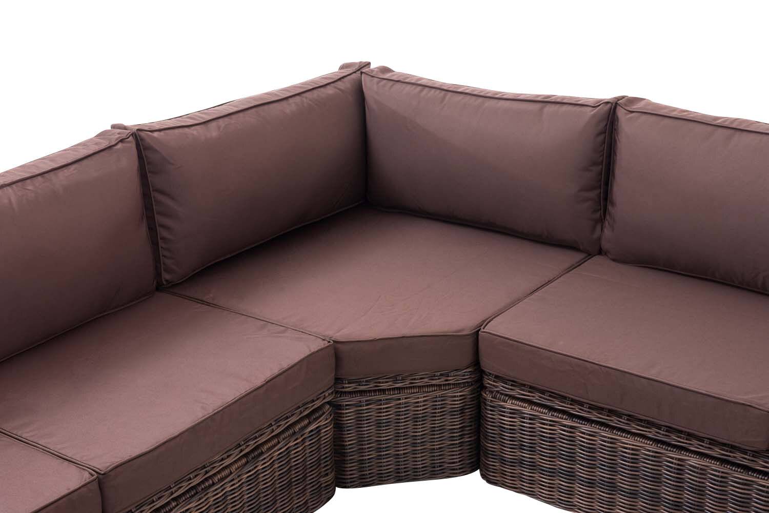 Ecksofa Tibera 5mm terrabraun braun-meliert-1