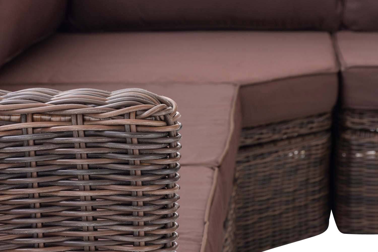 Ecksofa Tibera 5mm terrabraun braun-meliert-3