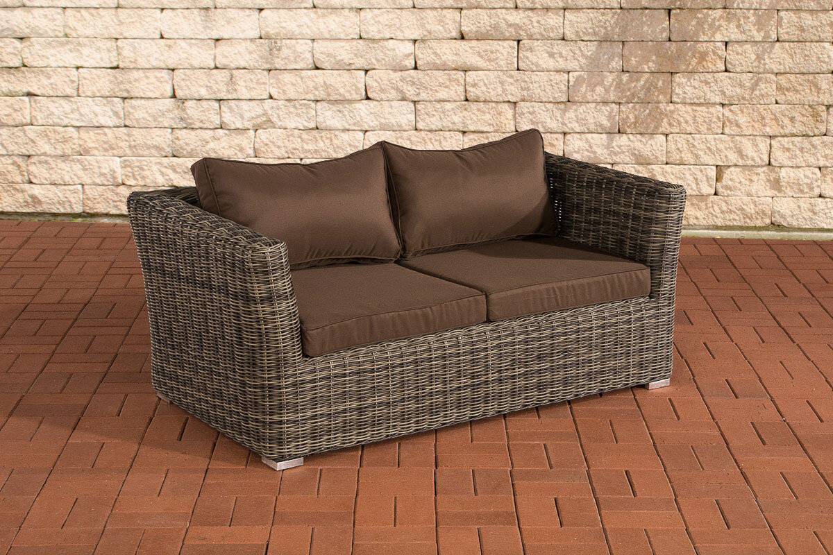 2er Sofa Mandal Terrabraun grau-meliert-0