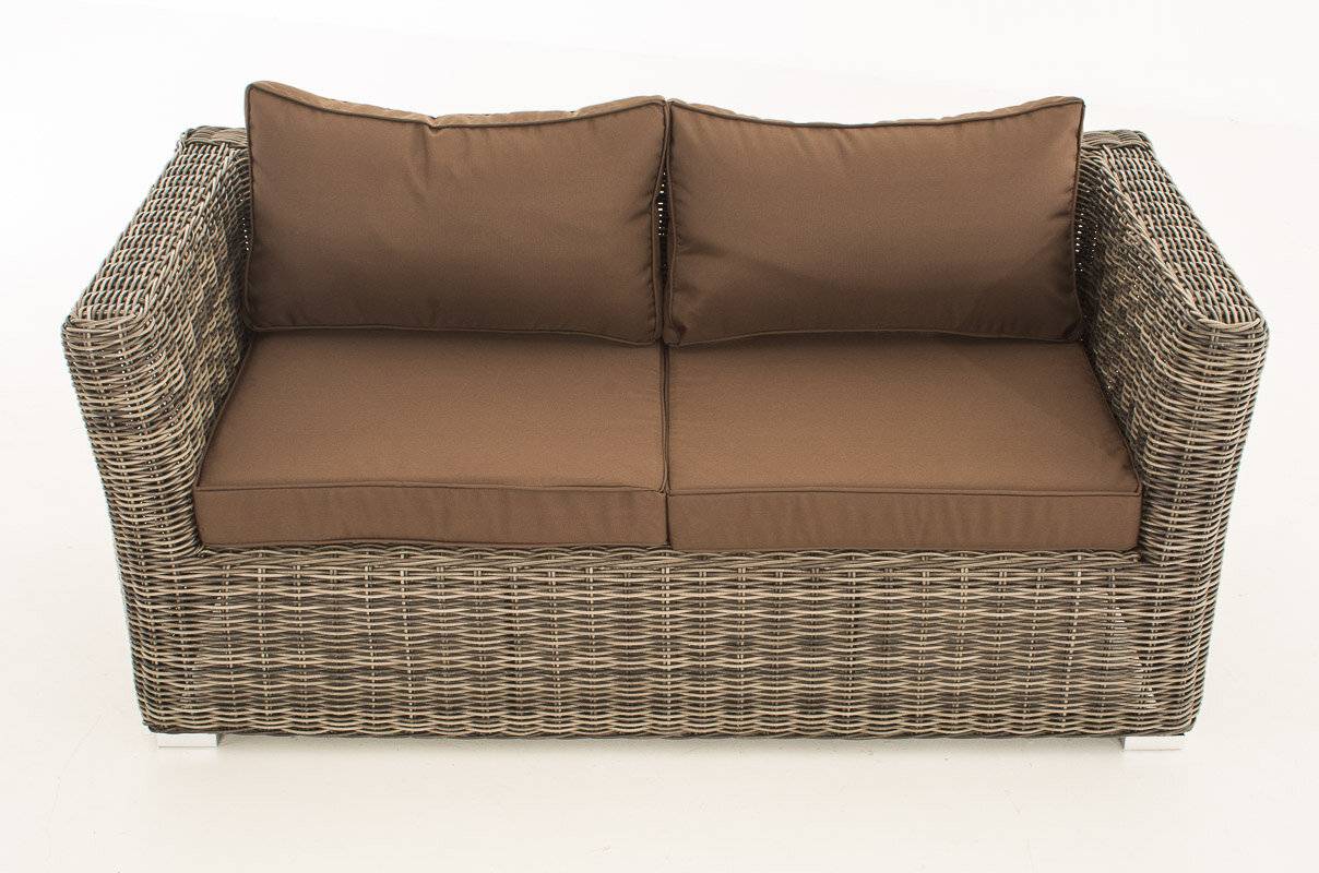2er Sofa Mandal Terrabraun grau-meliert-1