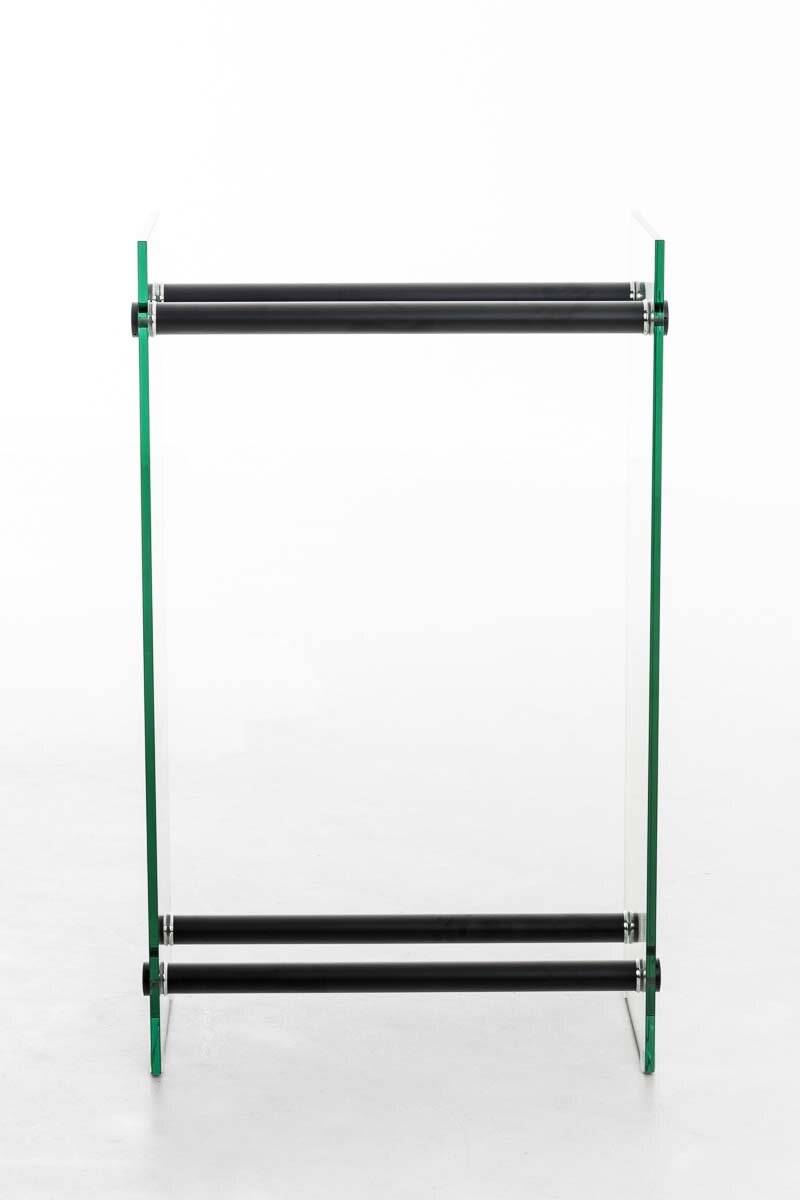 Kaminholzständer Dacio Klarglas 35x60x125 schwarz-1