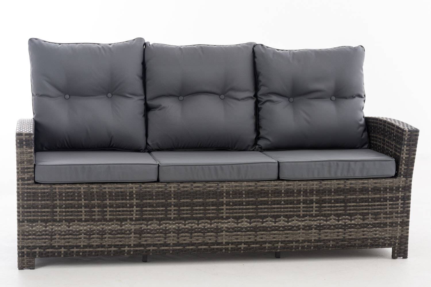 Sofa 3er Fisolo eisengrau grau-meliert-1