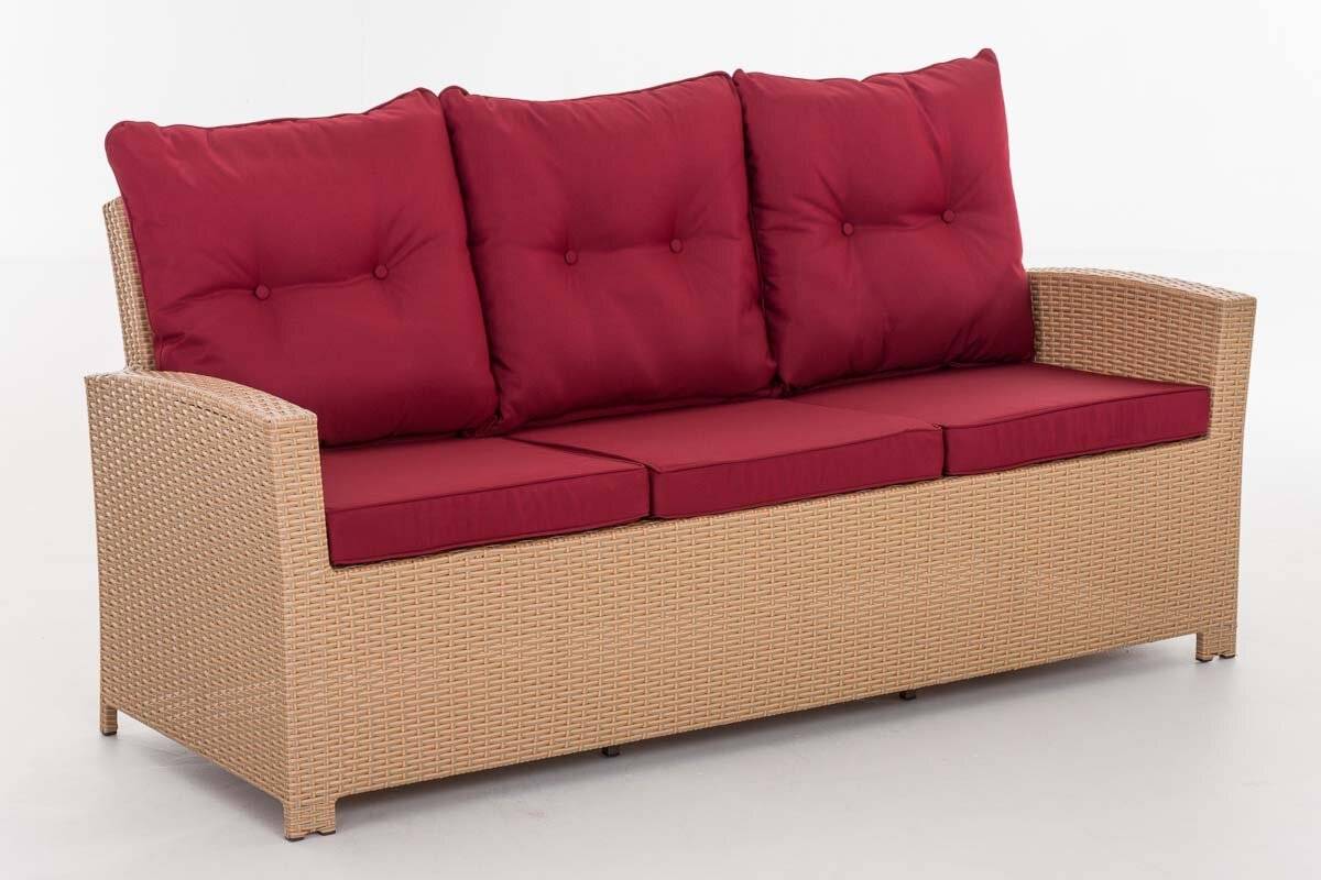 Sofa 3er Fisolo Rubinrot sand-1