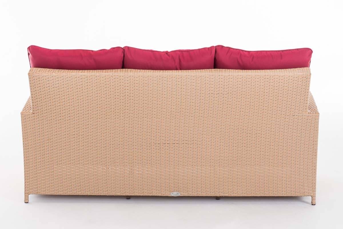 Sofa 3er Fisolo Rubinrot sand-3