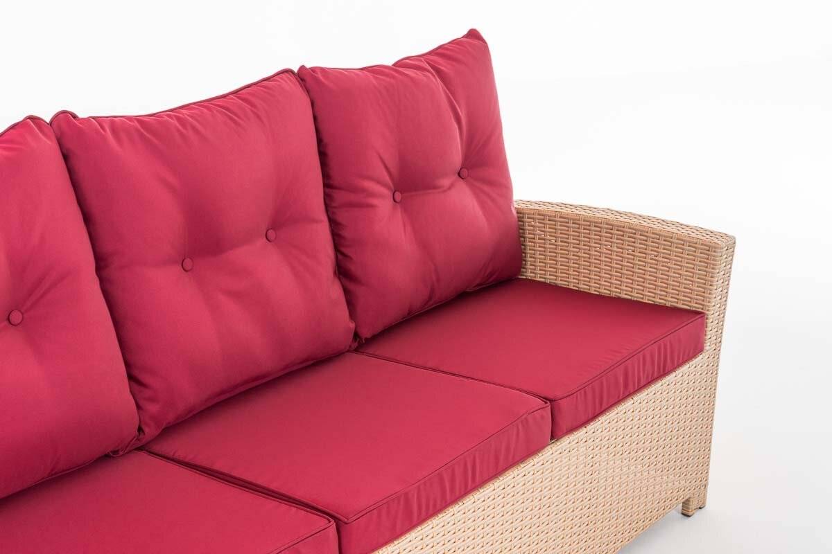Sofa 3er Fisolo Rubinrot sand-4