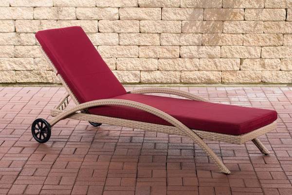 Sonnenliege Rainbow Rubinrot sand
