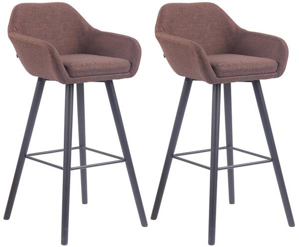 2er Set Barhocker Adelaide schwarz braun
