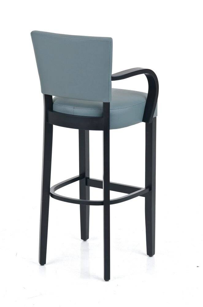 Barhocker Ethel mit Armlehne schwarz schwarz/grau-2