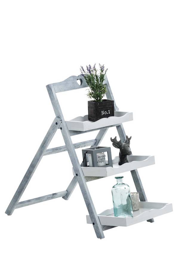 Treppenregal Otto antik-grau