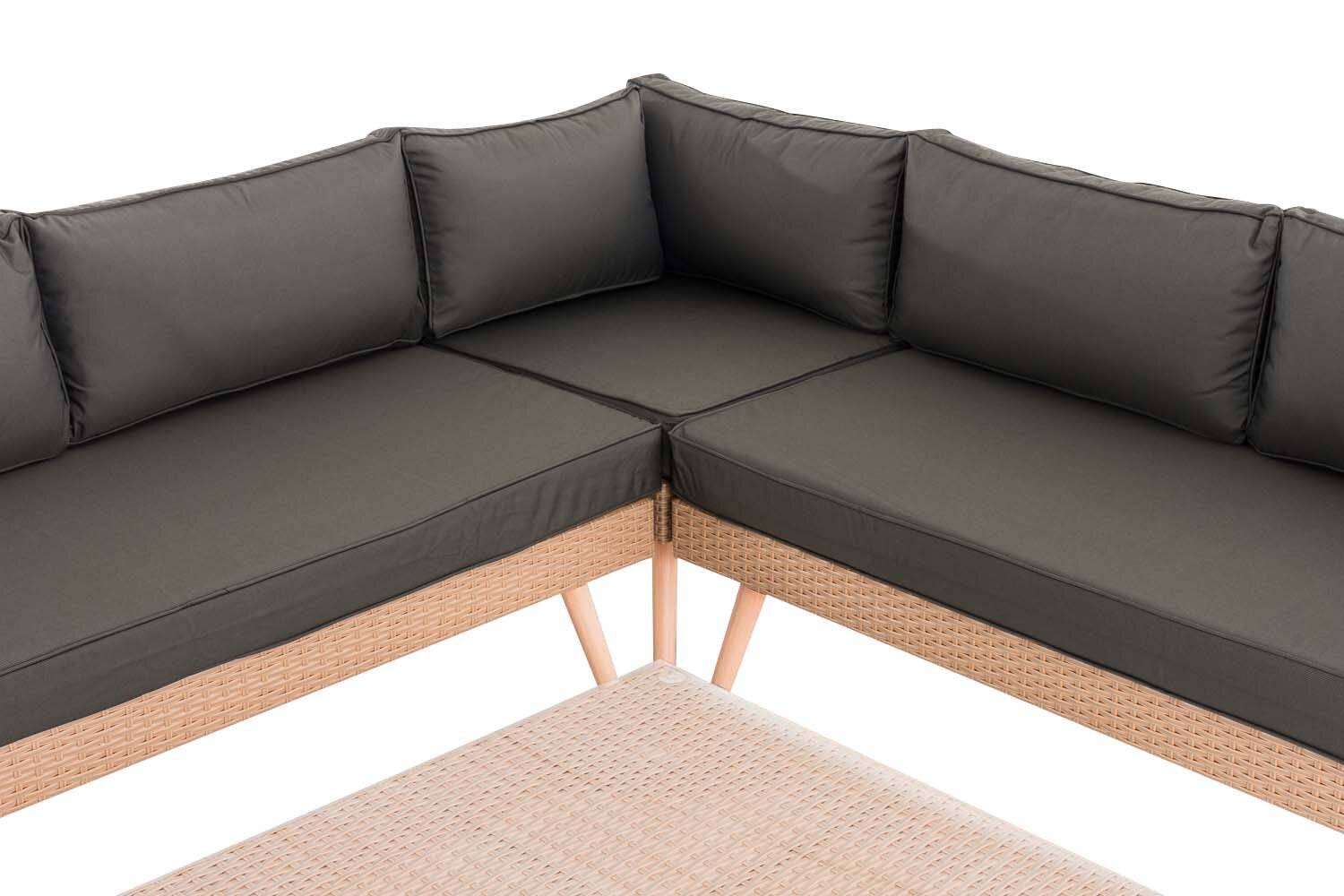 Eck-Loungeset Molde Flachrattan sand 45 cm (Hellbraun) anthrazit-3