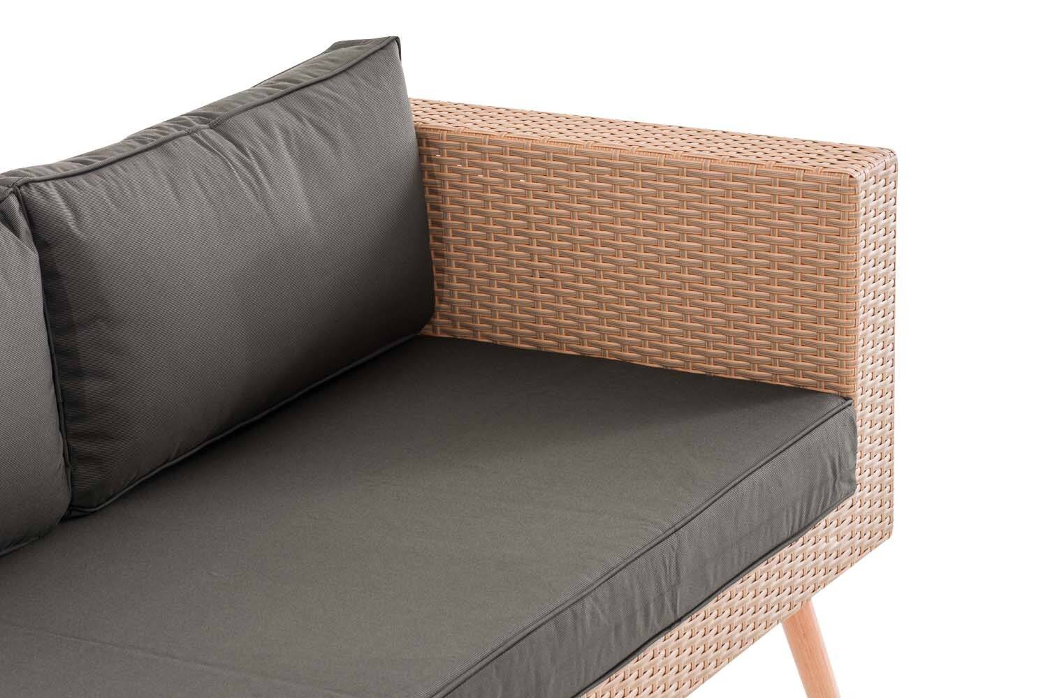 Eck-Loungeset Molde Flachrattan sand 45 cm (Hellbraun) anthrazit-4