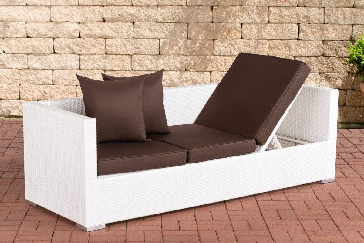 Lounge-Sofa Solano Terrabraun weiß-0