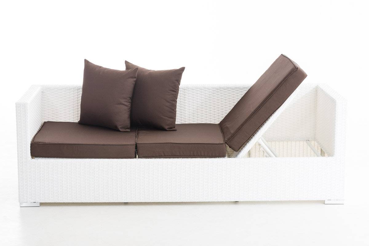 Lounge-Sofa Solano Terrabraun weiß-1