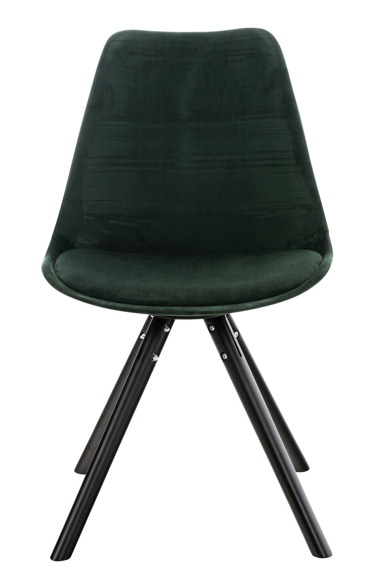 Stuhl Pegleg Samt Rund schwarz grün-1