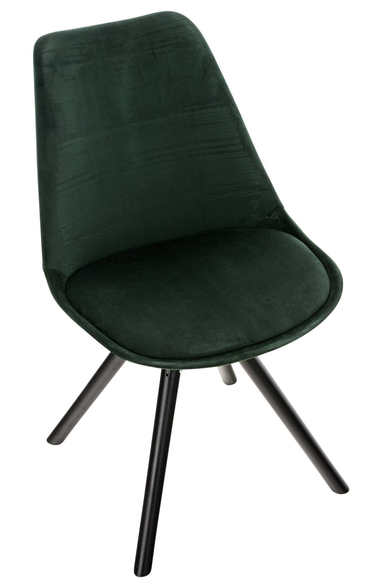 Stuhl Pegleg Samt Rund schwarz grün-2