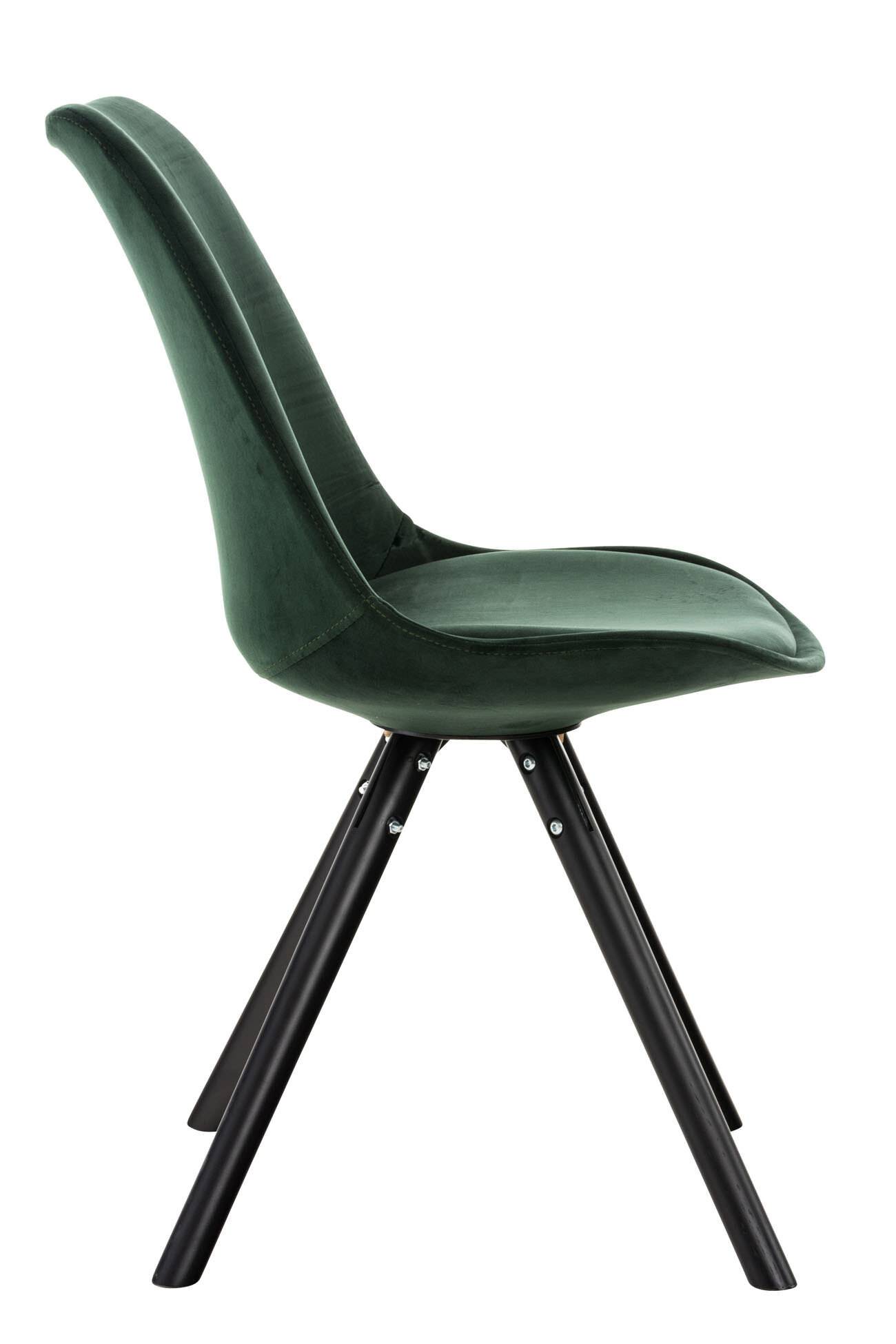 Stuhl Pegleg Samt Rund schwarz grün-3