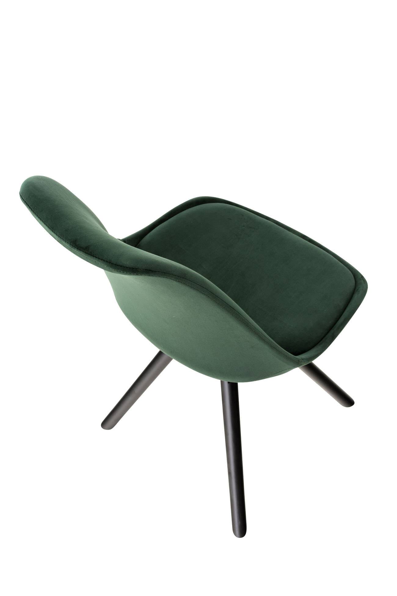 Stuhl Pegleg Samt Rund schwarz grün-4