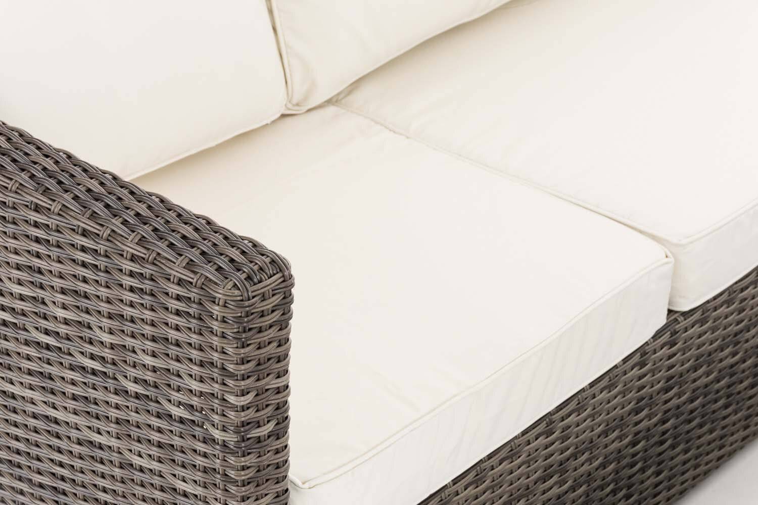 Ecksofa-Garnitur Liberi 5mm Cremeweiß grau-meliert-3