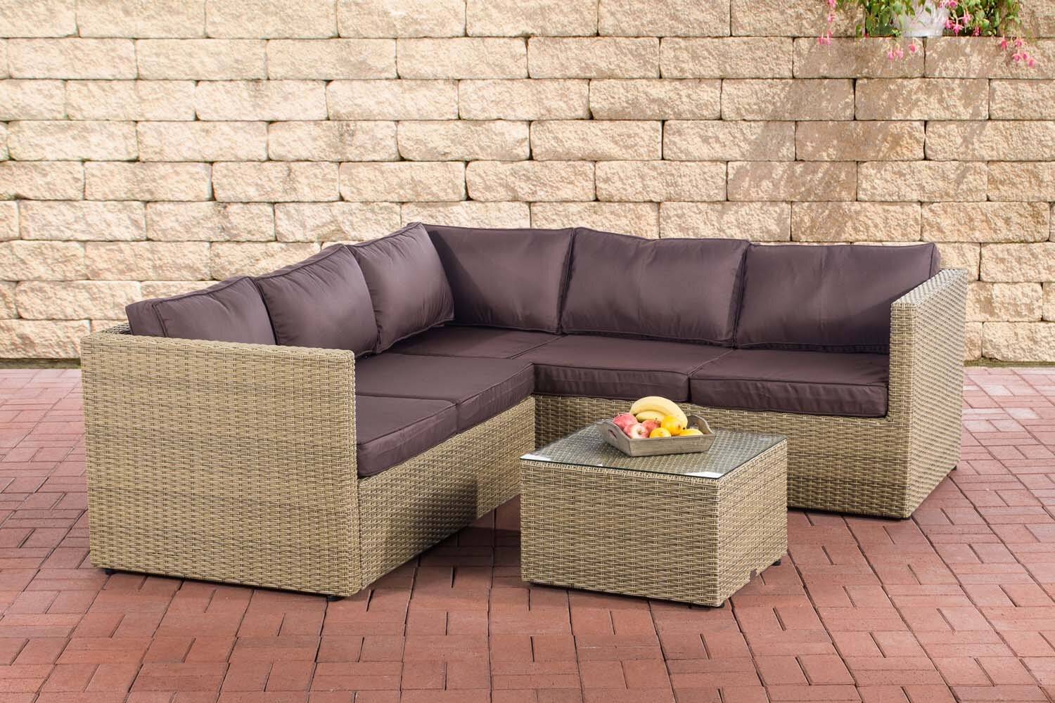 Ecksofa-Garnitur Liberi 5mm Terrabraun natura