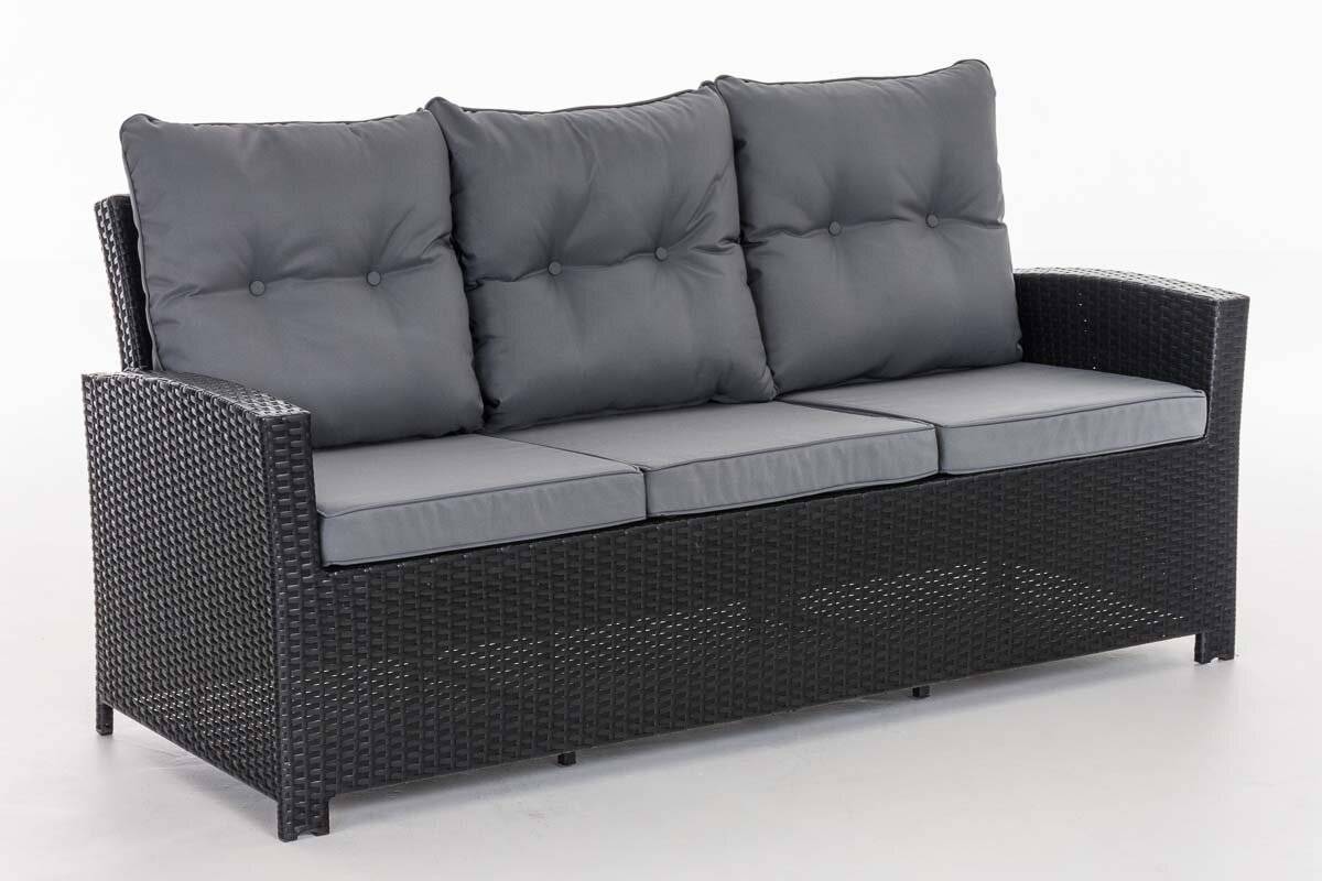 Sofa 3er Fisolo Eisengrau schwarz-1